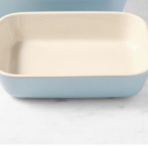 Staub Stoneware 1.05QT Rectangular Baking Gratin Dish- Blue